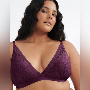 Elegant Purple Lace Bralette